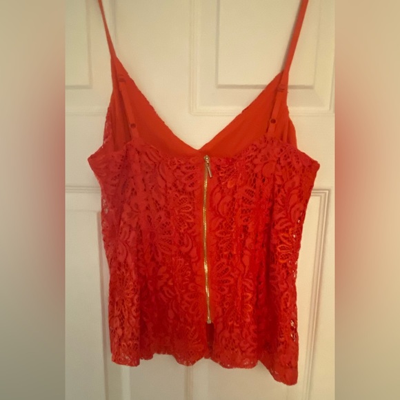 Dynamite red lace zip up top - Picture 2 of 2